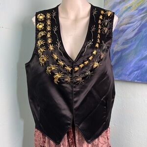 Custom vintage insect lizard scarab crab be spider vest large